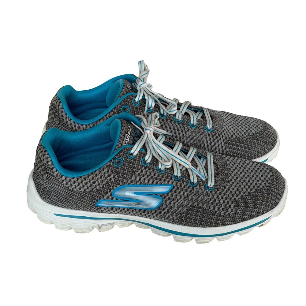 Skechers Go Walk 2 Surge Women's Size 7 Walking Shoes Charcoal Gray Sneakers